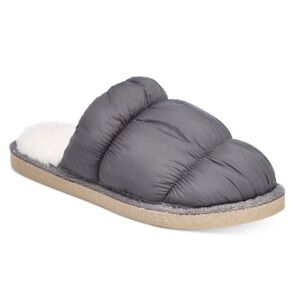 Alfani Women Puffer Slide Boxed Slippers (S (5-6) Tornado Grey) Slipper Shoes